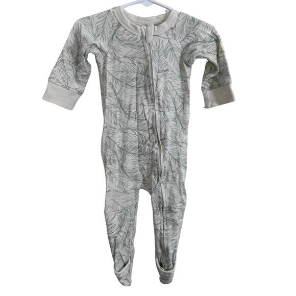 Goumi Coastal Zipper Jumpsuit Convertible Sleeper Size 6-12 Months - Picture 2 of 6